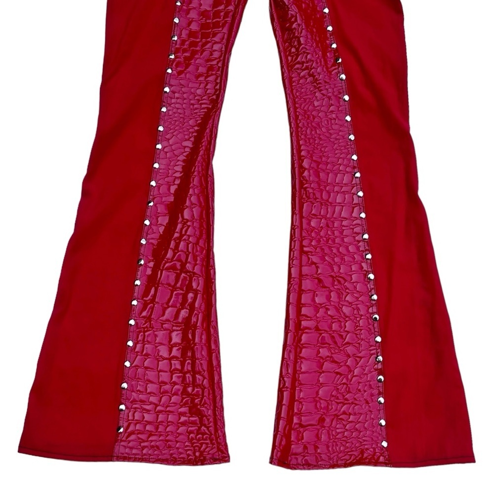 Red Flare Pants - Picture 5 of 16